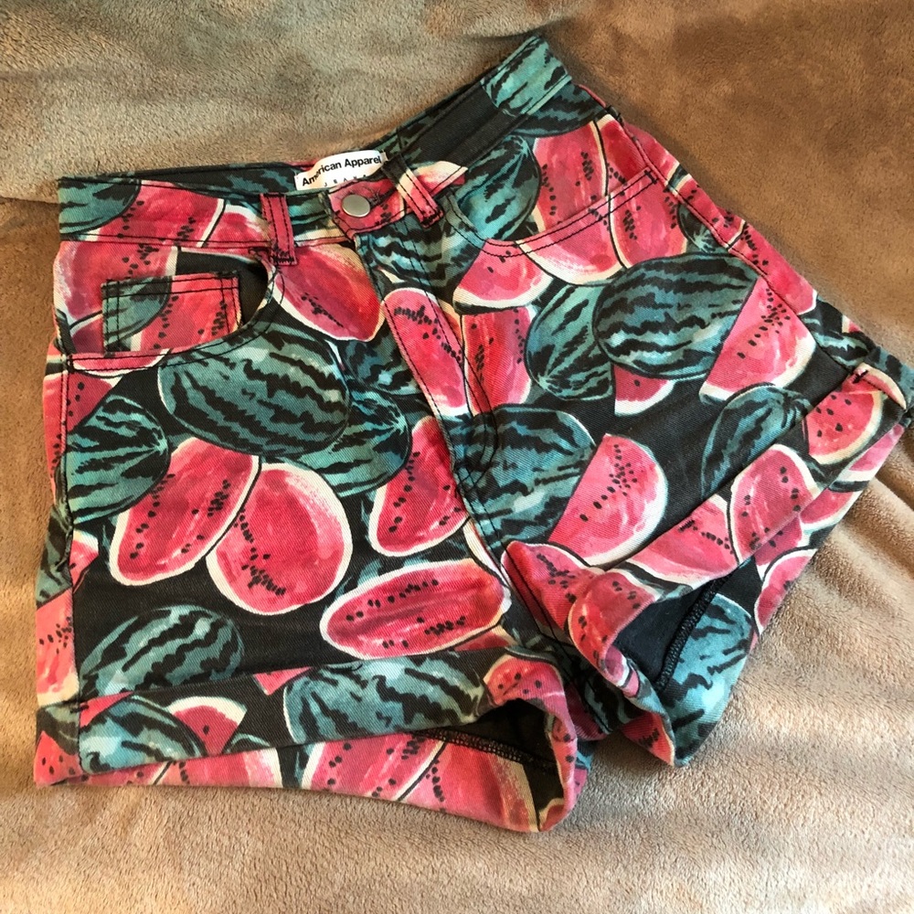 High-waisted Watermelon American Apparel Shorts
